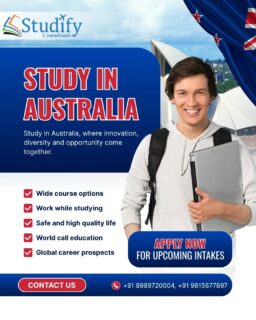 Ready for a global career? Study abroad in Australia 🇦🇺 and unlock your potential.
Apply Now 

-------------------------------------------------------------

For more details: Studify Consultants, SCO 64 sector 47 Chandigarh
Contact us:📞📞
Mobile/WhatsApp: +91 98156 77897 +91 89897 20004 

www.studifyconsultants.in

-------------------------------------------------------------

#travel #university #studyinaustralia  #visa #australia🇦🇺